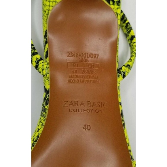 Sold! ✔Zara Lime Green Neon Heeled Sandals - Picture 7 of 7